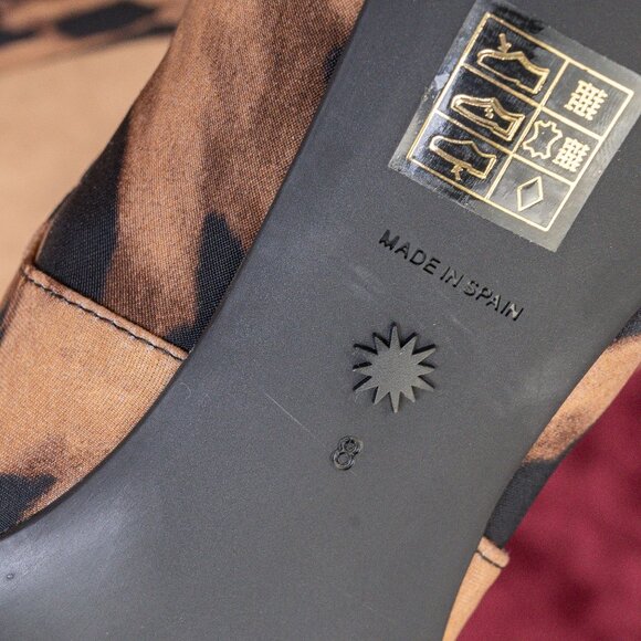 Stuart Weitzman Women Wren Fabric Leopard Print High Heel Ankle Boots sz 8 - Picture 7 of 9